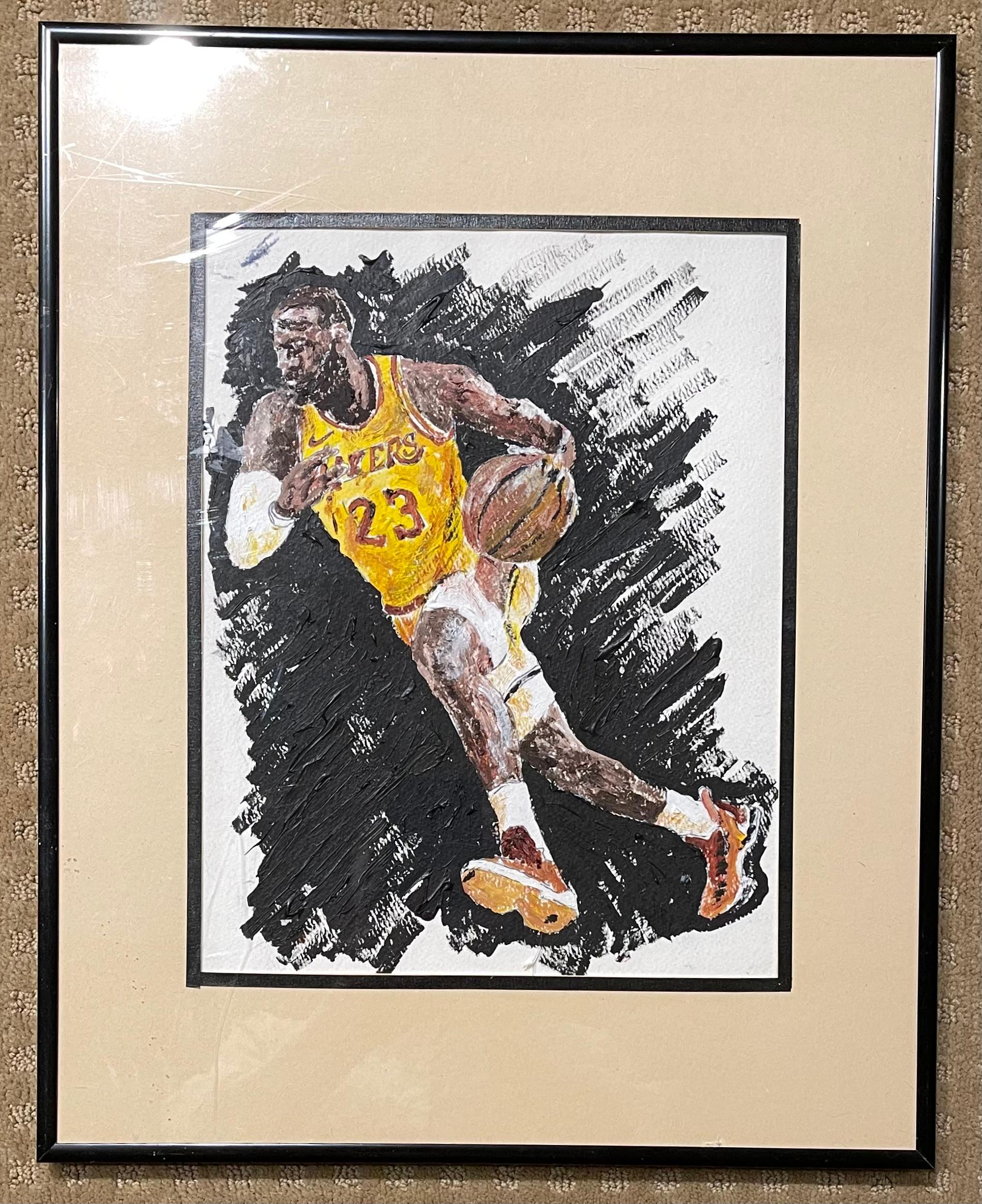LEBRON JAMES - Painting by Bob Pollack