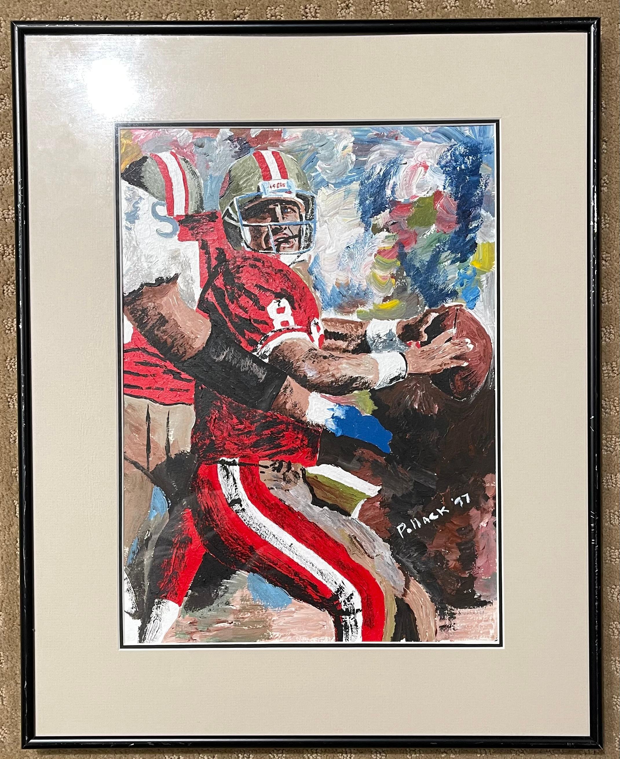 STEVE YOUNG - Painting by Bob Pollack