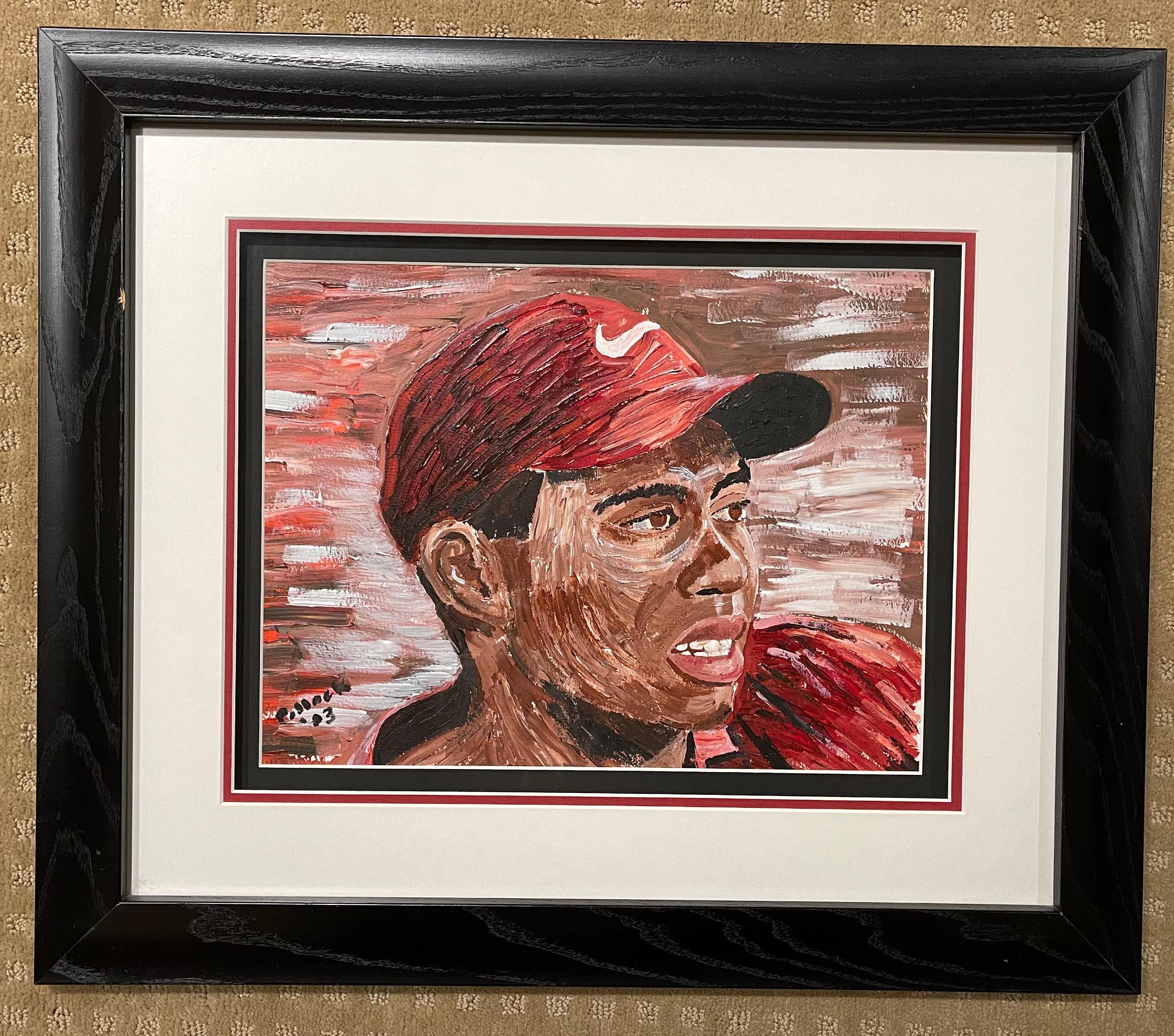TIGER WOODS - Painting by Bob Pollack