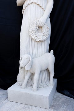 "The Girls" Limestone Caryatid Pair