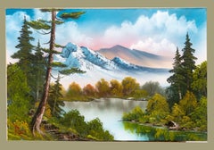Bob Ross Original Painting Rare Large 24x36 Canvas Signed w Bob Ross Inc COA