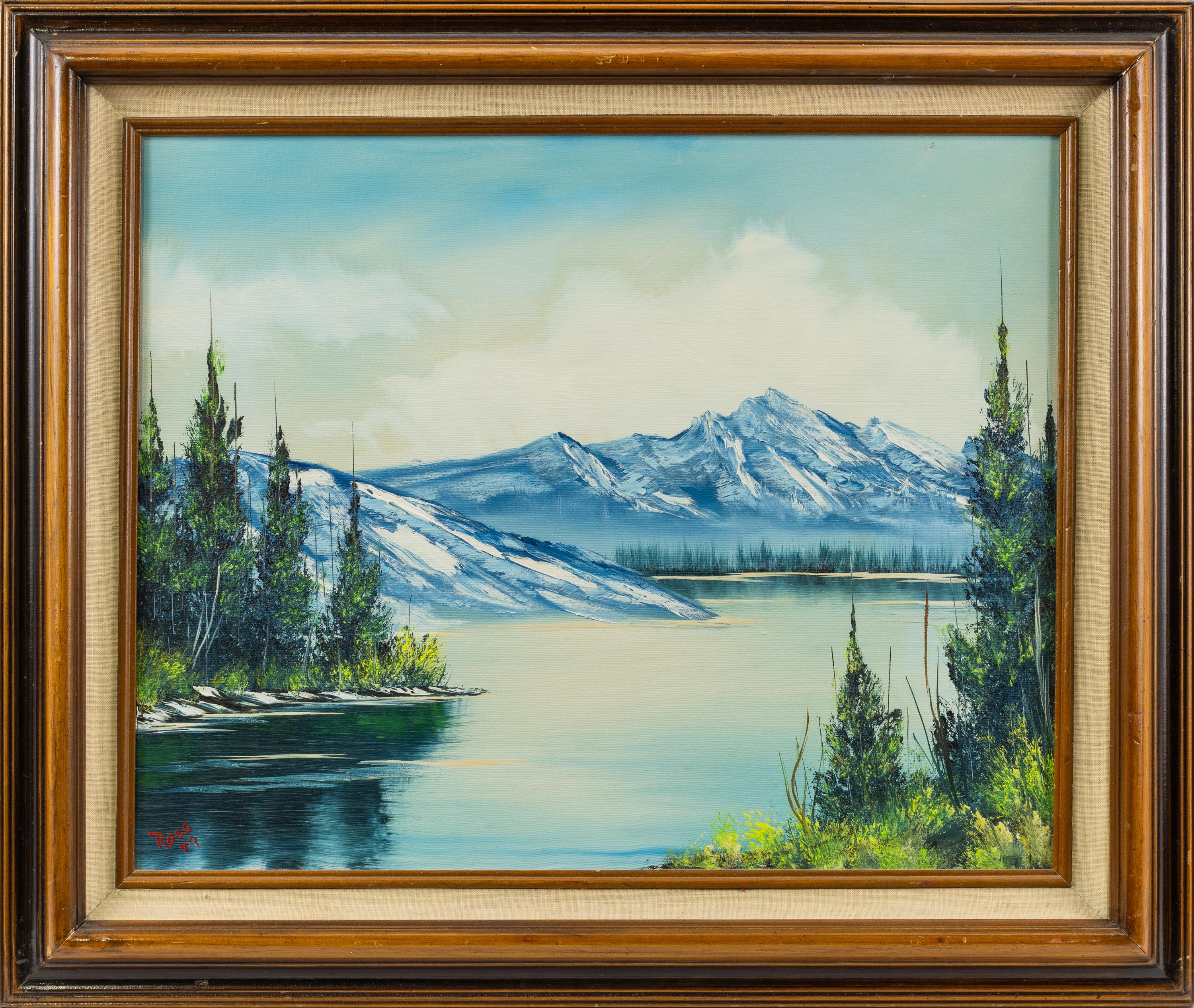 Bob Ross Painting Signed Original Oil on 16x20 Inch Canvas with Bob Ross Inc COA