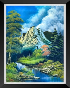 Bob Ross Signed On-Air Original Painting A Pretty Autumn Day from S24-E5 /COA