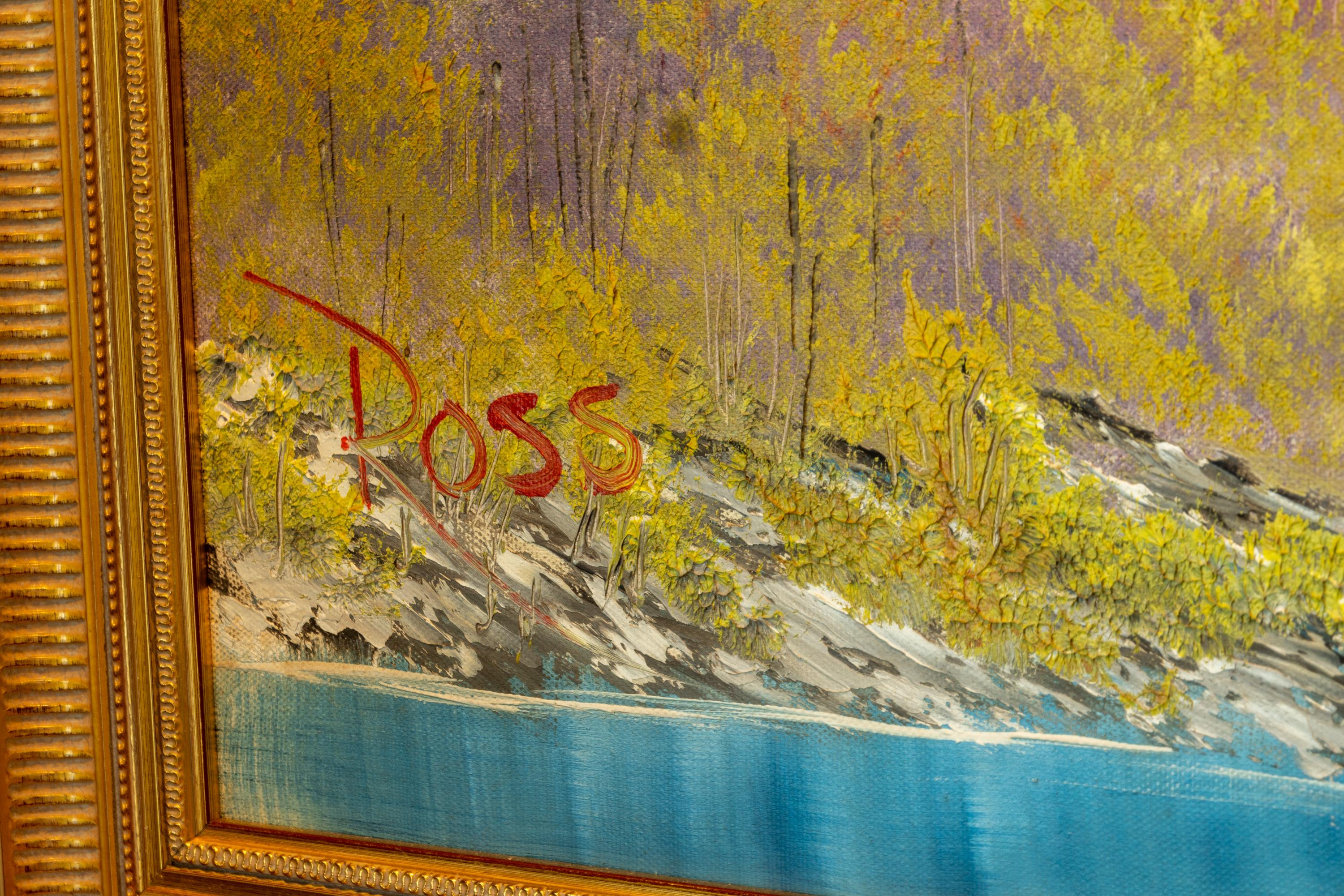 Bob Ross - Bob Ross Signed On-Air Painting from Season 1 Episode 1 of ...
