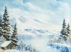 Bob Ross Painting Signed 18x24 Inch Original on Canvas w/ Bob Ross Inc COA