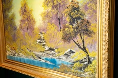 Pintura original de Bob Ross firmada al aire de la Temporada 1 Episodio 1 de The Joy of P