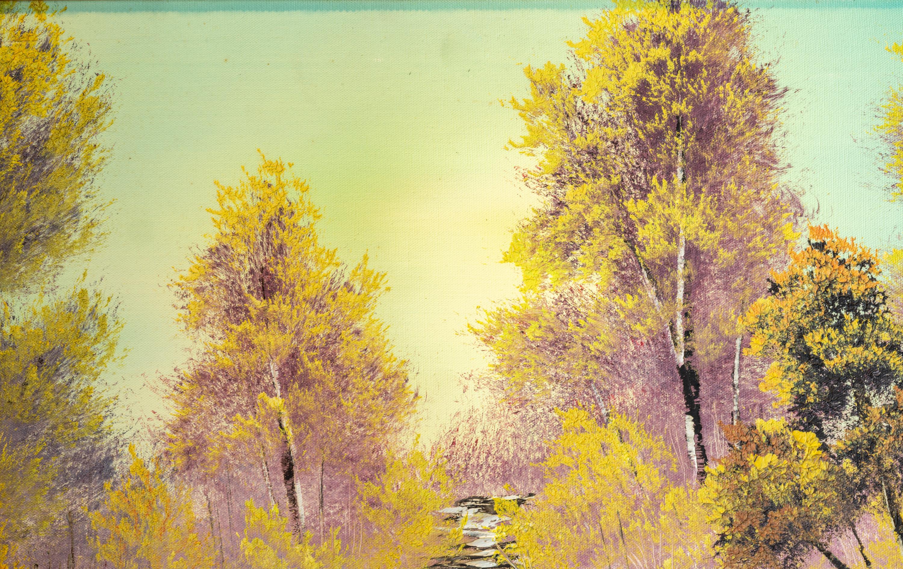 Bob Ross - Bob Ross Signed On-Air Painting from Season 1 Episode 1 of ...