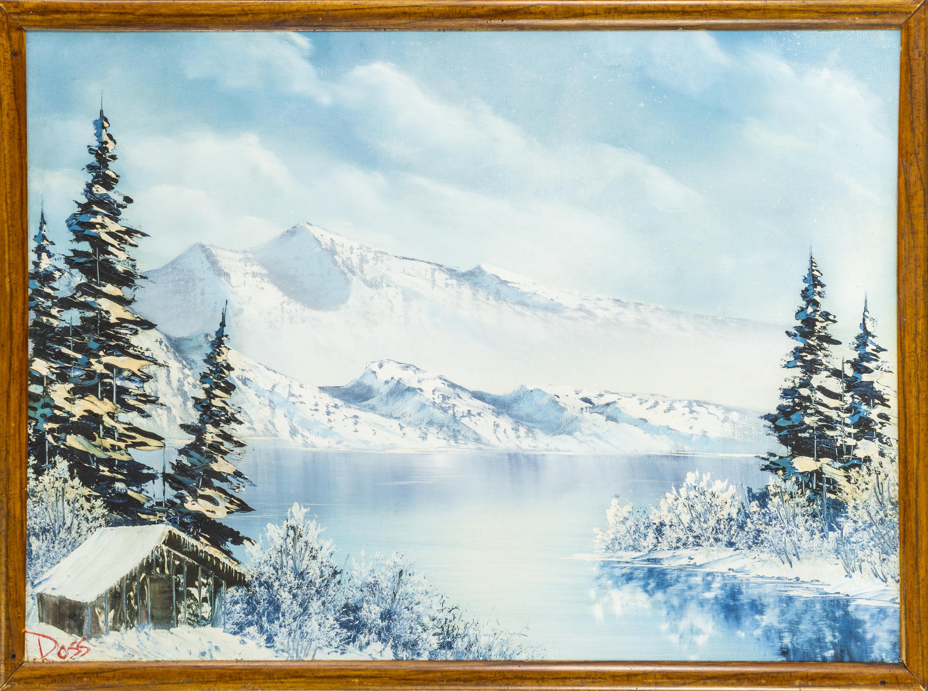 Bob Ross Painting Signed 18x24 Inch Original on Canvas w/ Bob Ross Inc COA