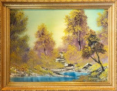 Signiertes On-Air-Gemälde von Bob Ross aus Staffel 1 Episode 1 von The Joy of Painting