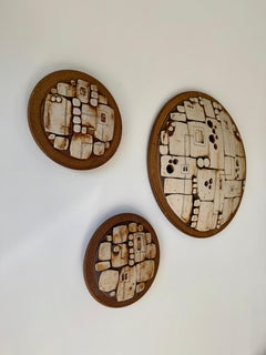 Bob Sakoda Sculptural 3-Piece Ceramic Set, California Studio Pottery, 1980