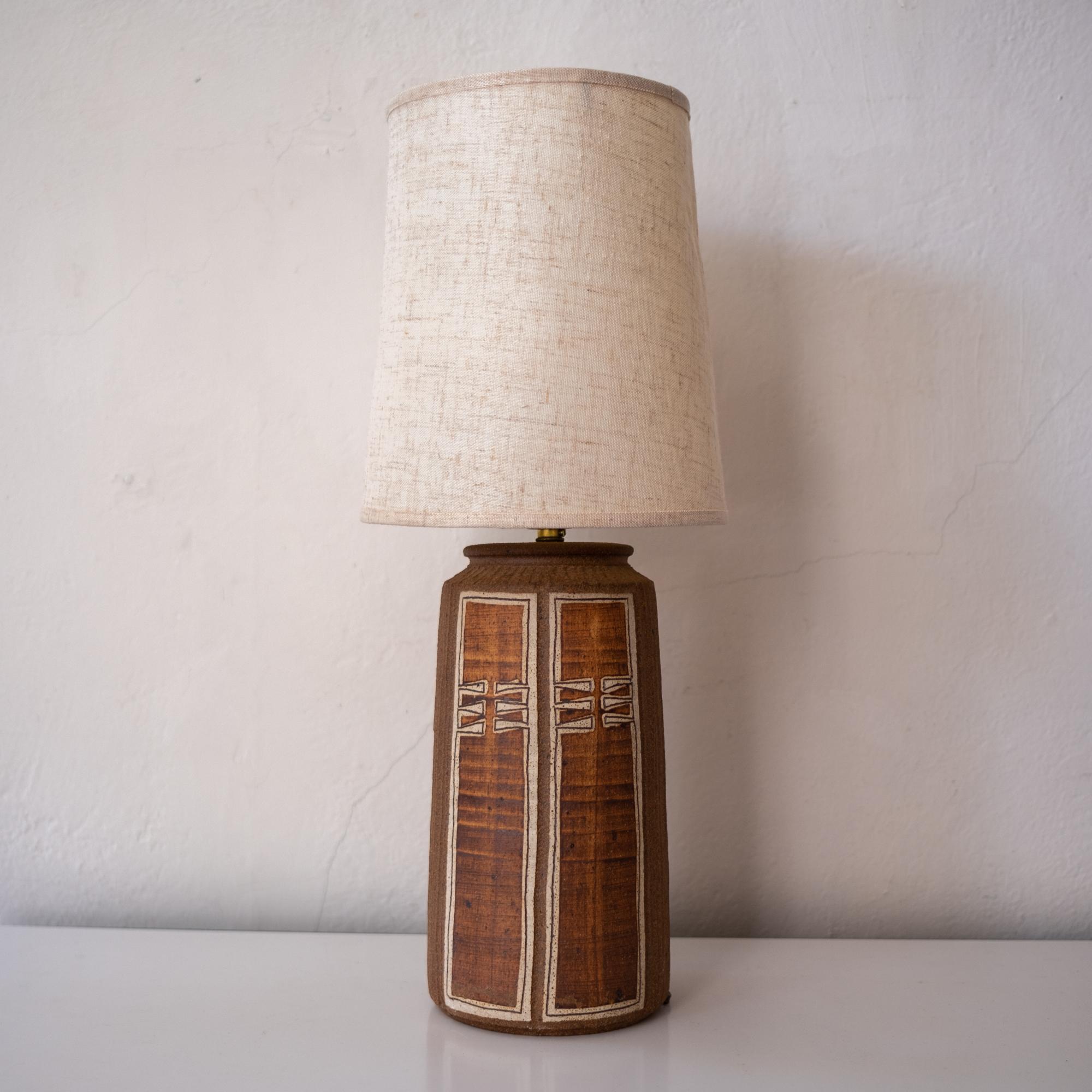 Mid-Century Modern Bob Sakoda Studio Pottery Ceramic Lamps