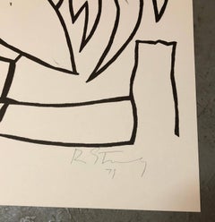 Litografia Pop Art degli anni '70 raffigurante un gallo, firmata a mano