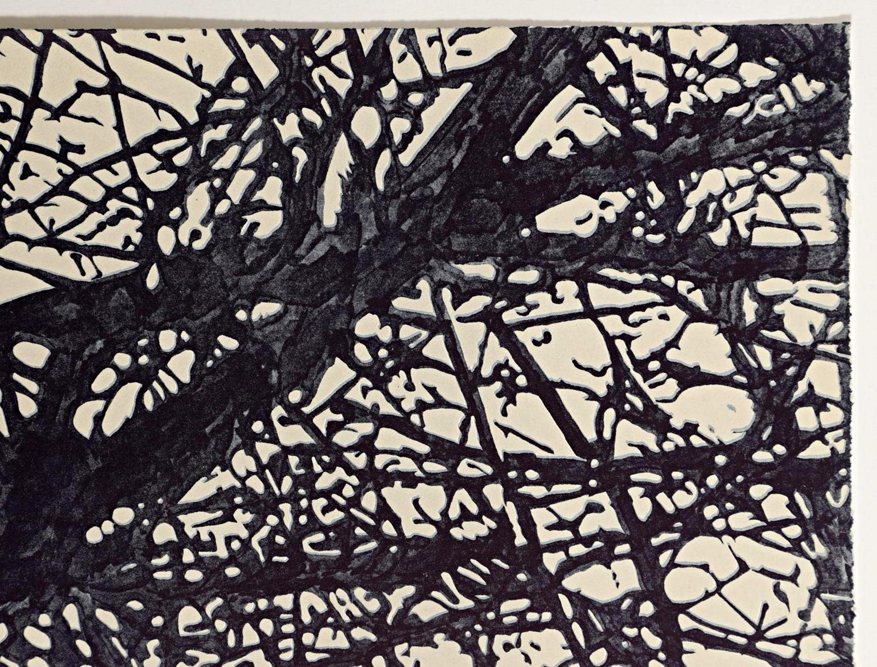 Tree Branches, Gravure sur papier vélin avec des bords décolorés, célèbre artiste pop des années 1970 - Pop Art Print par Bob Stanley