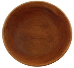 Bob Stocksdale Signed Large Turned Wood Bowl, "Teak from Thailand"