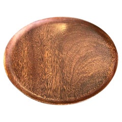 Bob Stocksdale Firmato Mid-Century Modern Tornito in Legno Esotico Ciotola Piatto Piatto