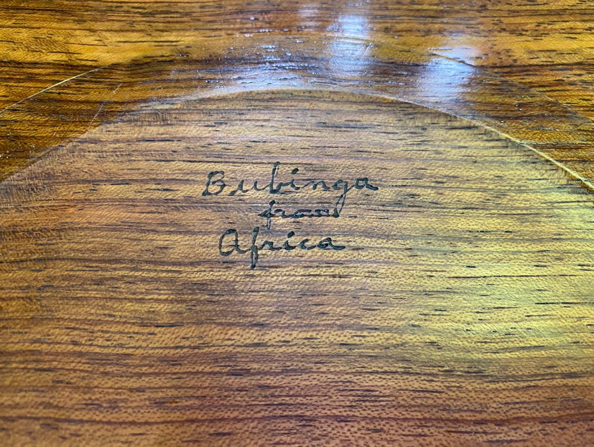 Bandeja de madera exótica torneada, moderna de mediados de siglo, firmada por Bob Stocksdale en venta 2