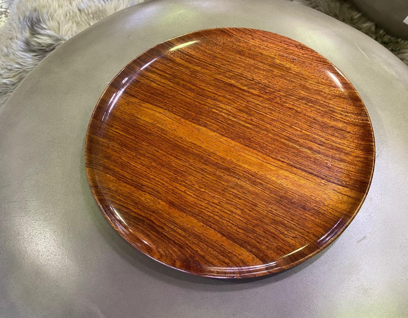 Bob Stocksdale Signed Mid-Century Modern Turned Exotic Wood Charger Platter For Sale 7