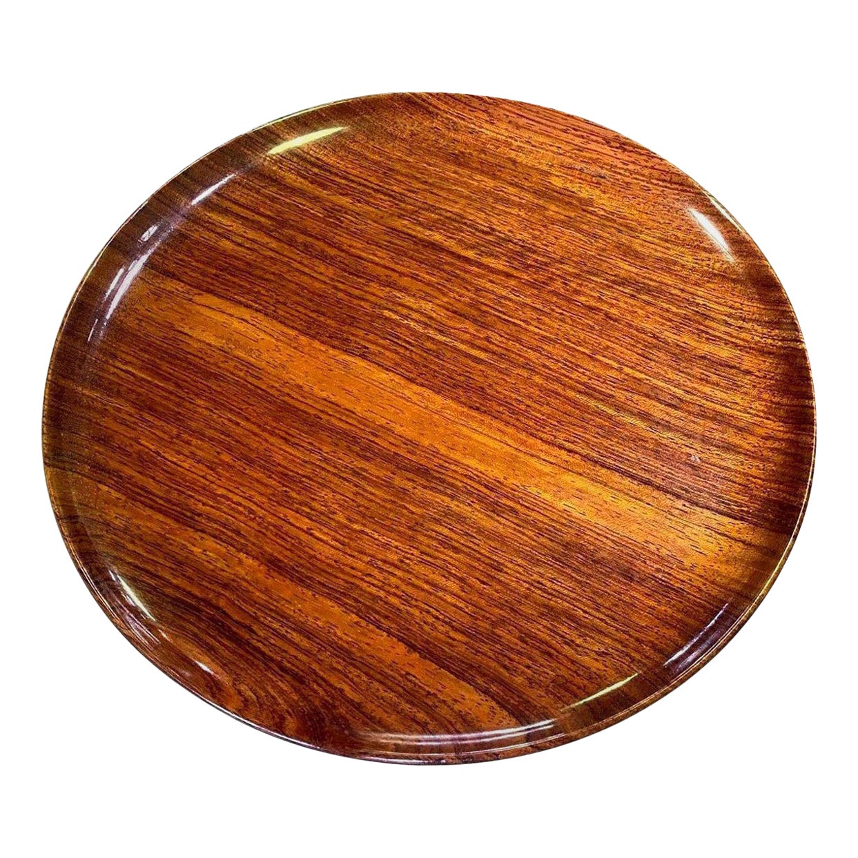 Bob Stocksdale Signed Mid-Century Modern Turned Exotic Wood Charger Platter
