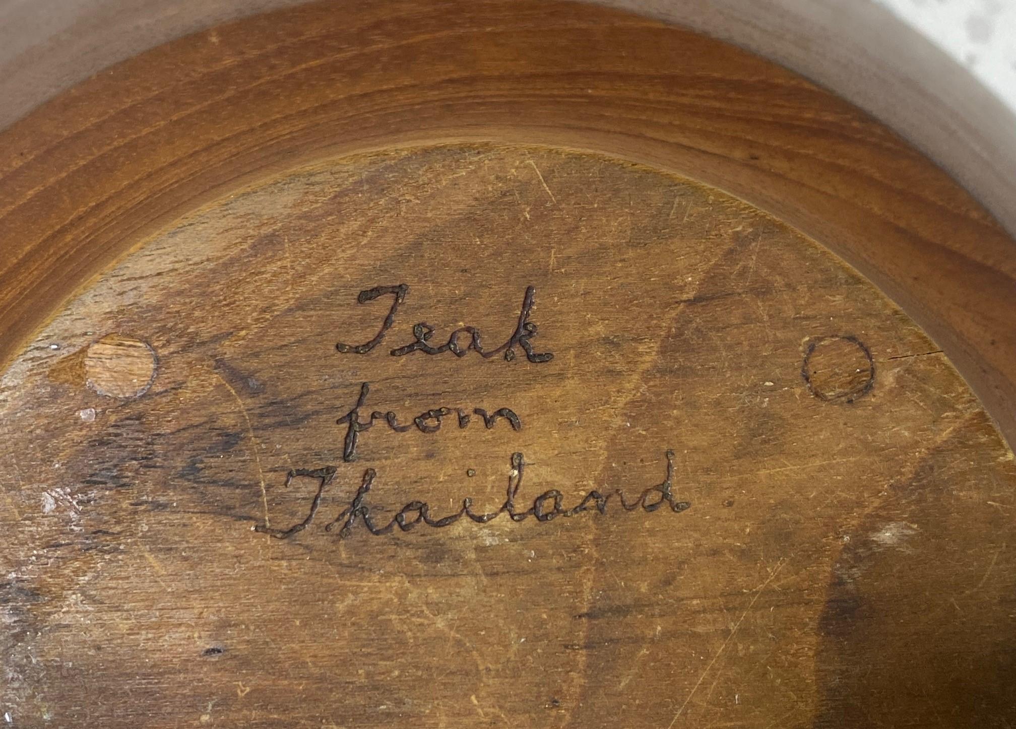 Gran cuenco artístico de madera de teca torneada, moderno de mediados de siglo, firmado por Bob Stocksdale en venta 7