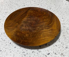 Bob Stocksdale Signed Mid-Century Modern Turned Walnut Wood Charger Platter