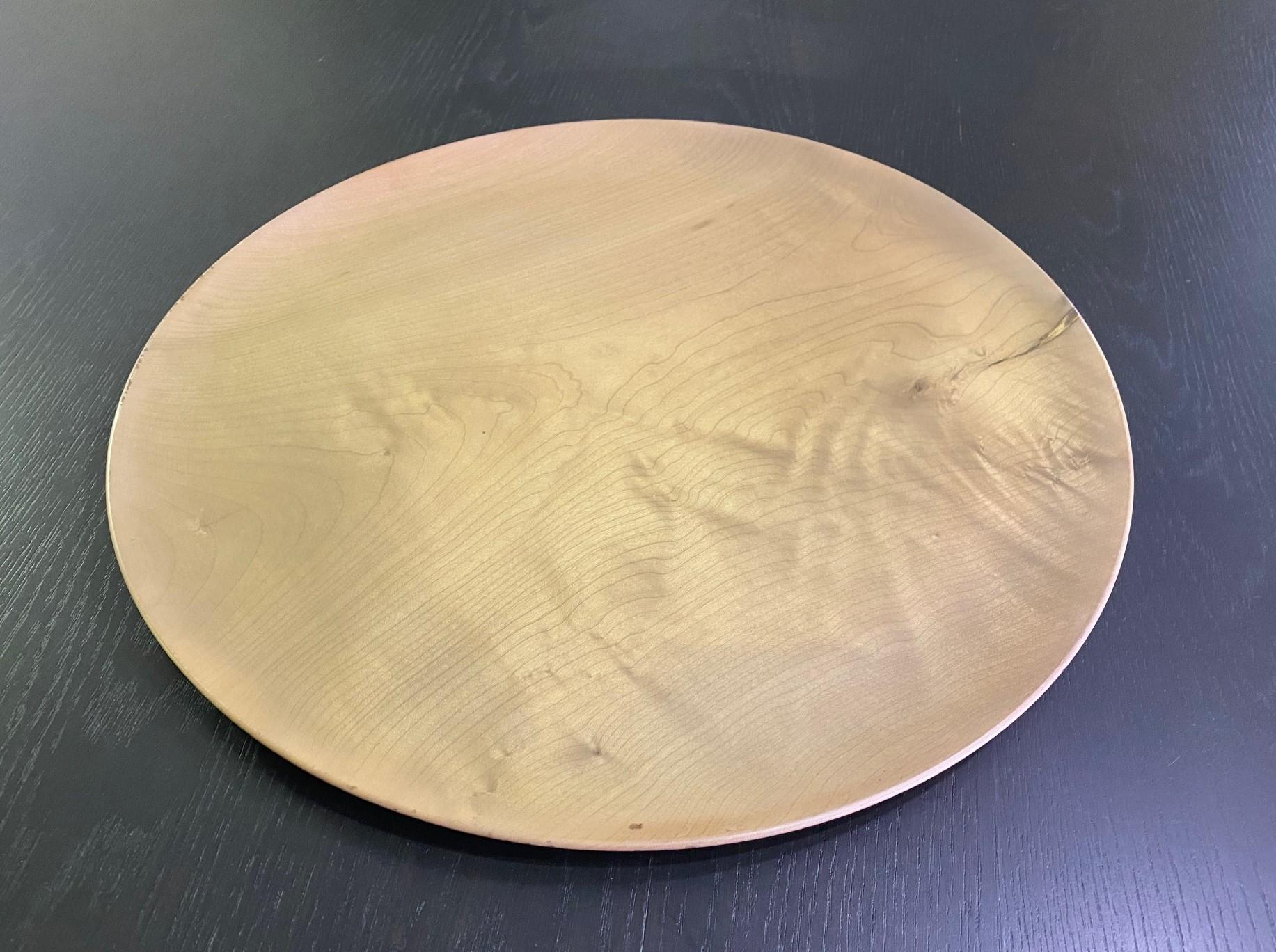An exquisitely crafted, rare wood charger/platter by American California master Woodturner Bob Stocksdale. 

Signed and marked (