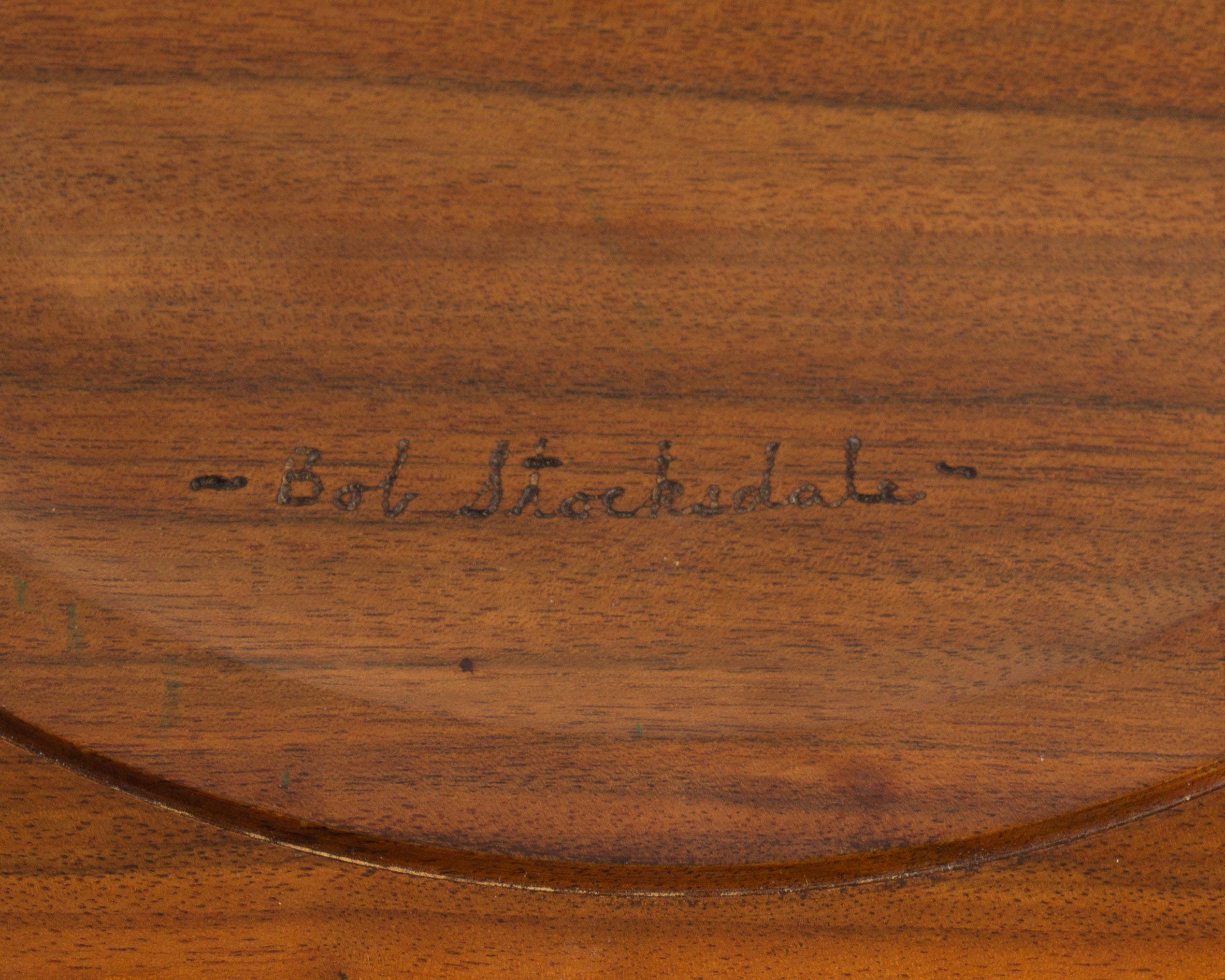 Bob Stocksdale Signed Turned Wood Charger For Sale 3
