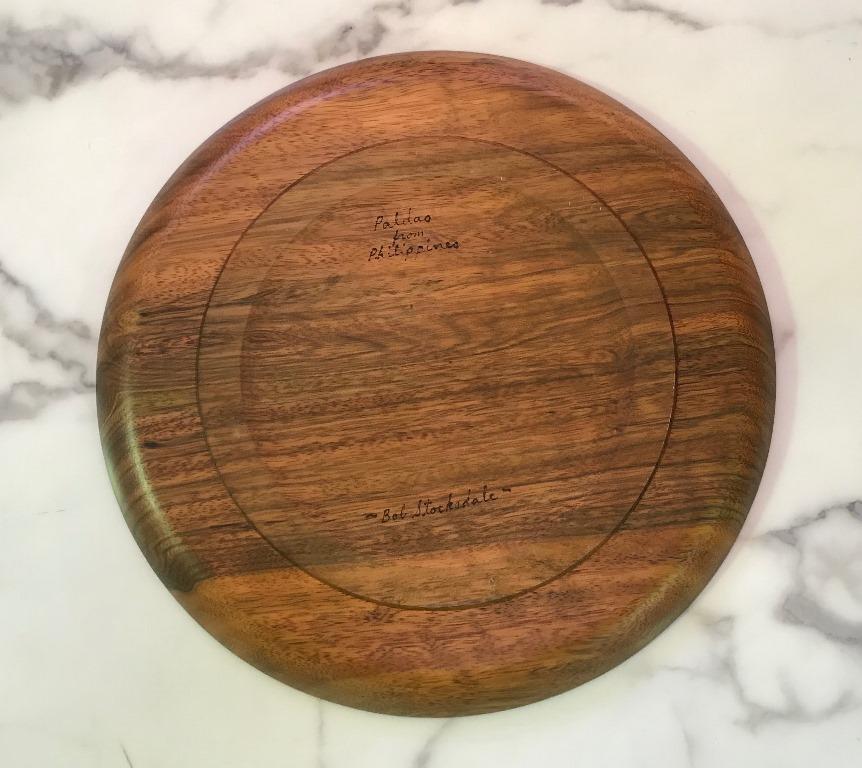 American Bob Stocksdale Signed Turned Wood Mid-Century Modern Art Plate Platter