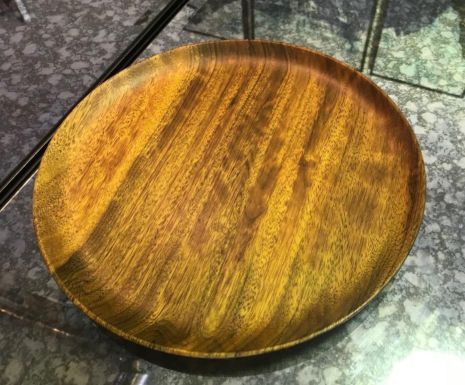 20th Century Bob Stocksdale Signed Turned Wood Mid-Century Modern Art Plate Platter