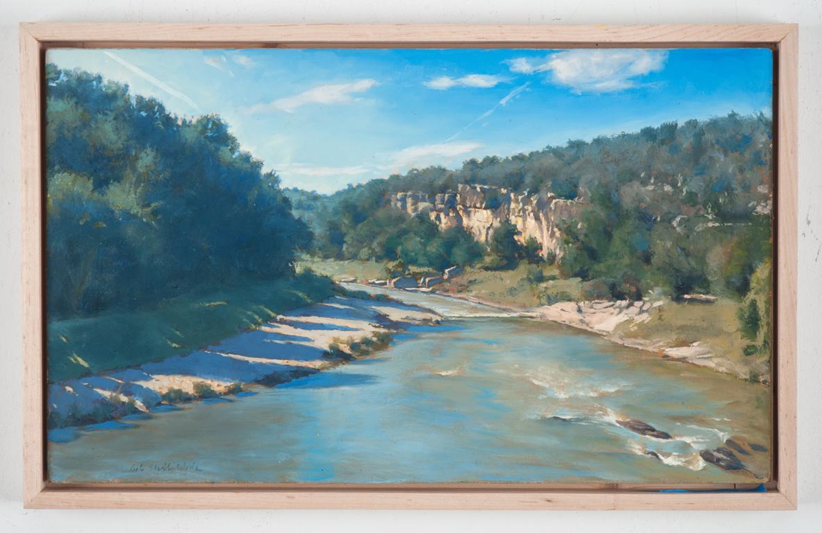 Down River from Buck Point - Painting by Bob Stuth-Wade