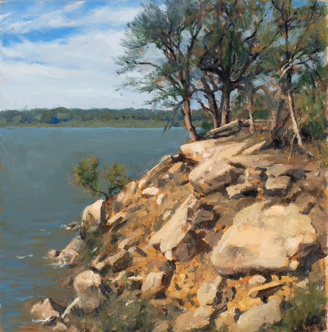 Bob Stuth-Wade Landscape Painting - Here with Bhakti