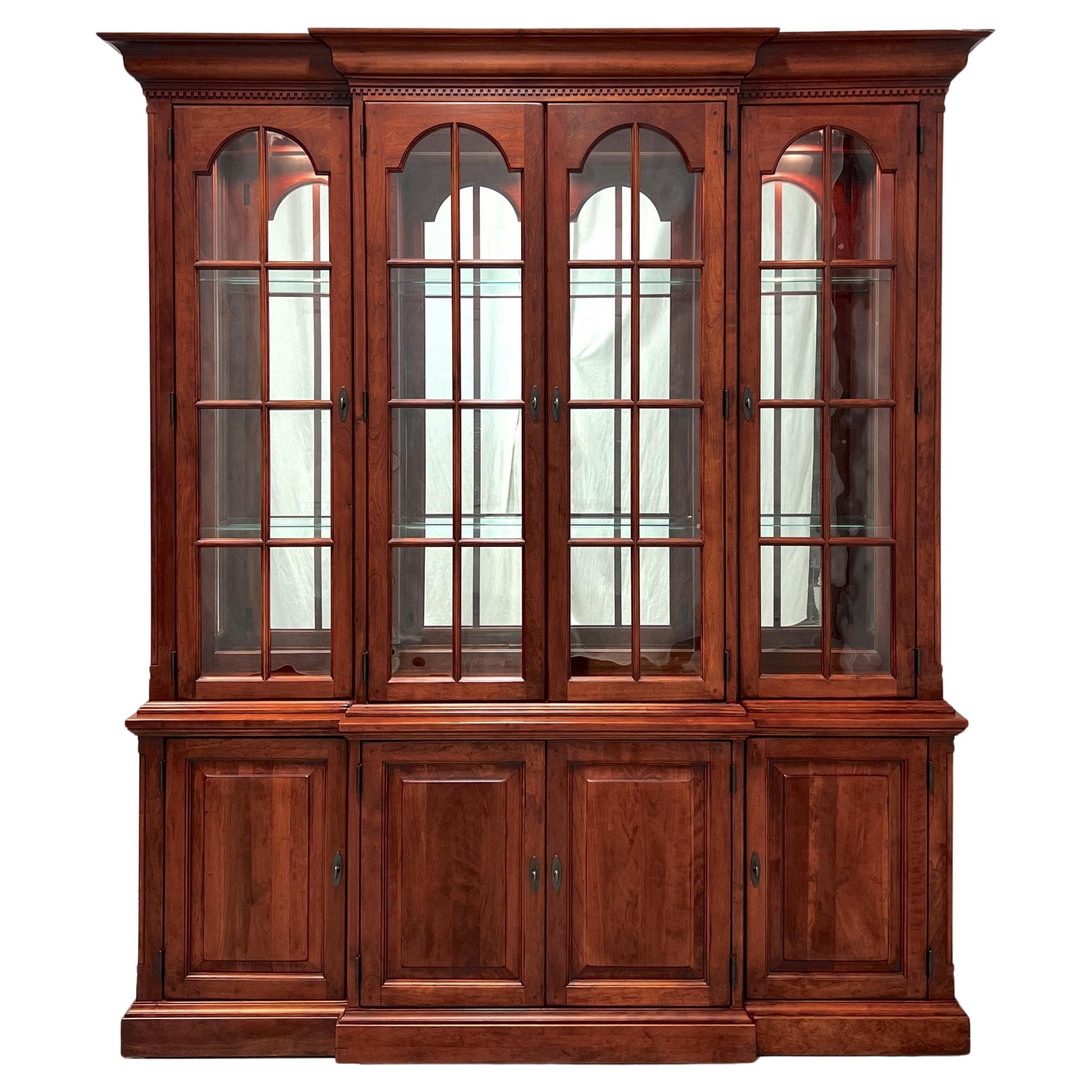 BOB TIMBERLAKE by Lexington Solid Cherry Traditional Breakfront China Cabinet