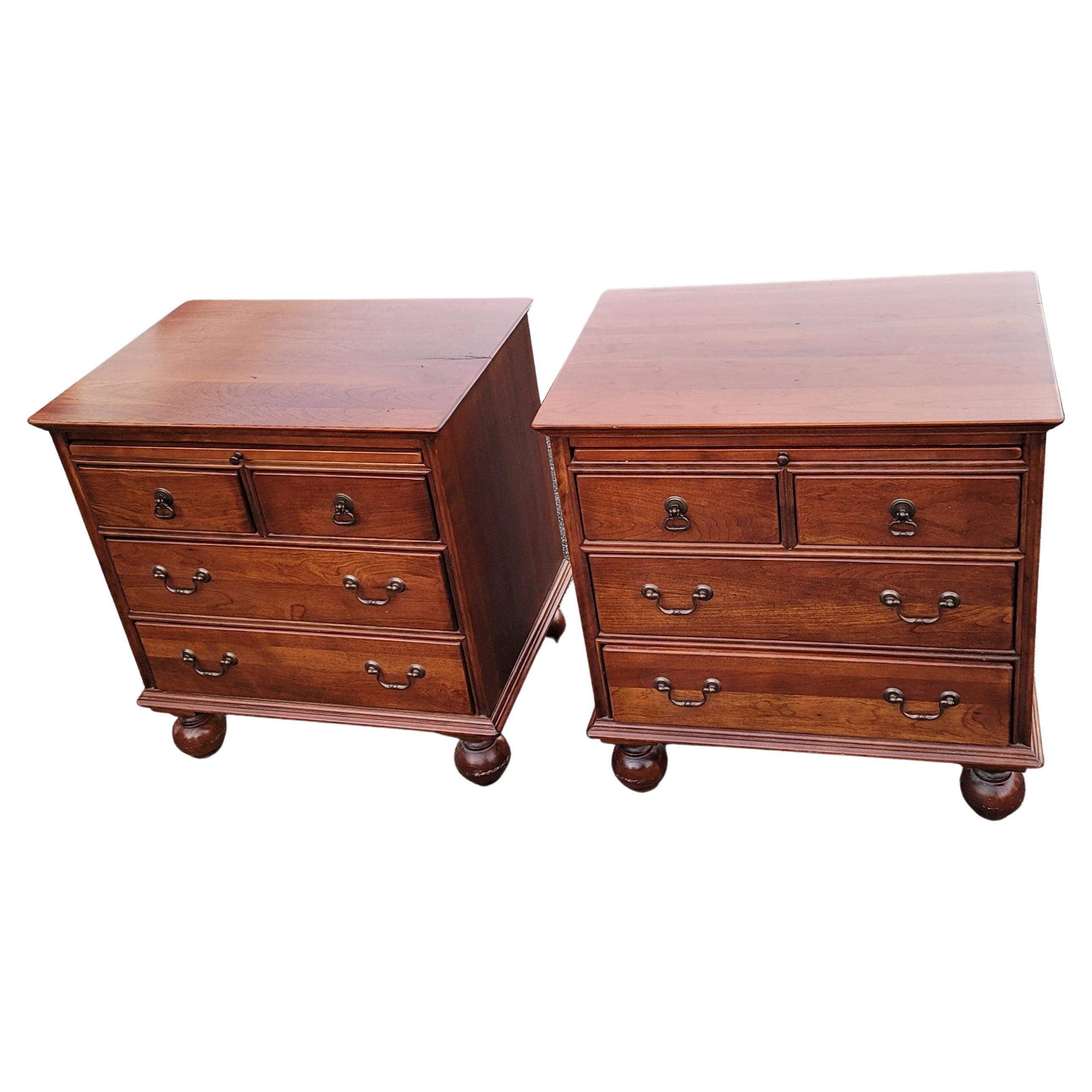 Bob Timberlake Collection
Lexington Cherry Carolina Night Chest Nightstand Side Table #833-621.

Feature William and Mary feet, dove tail drawers. One drawer has 