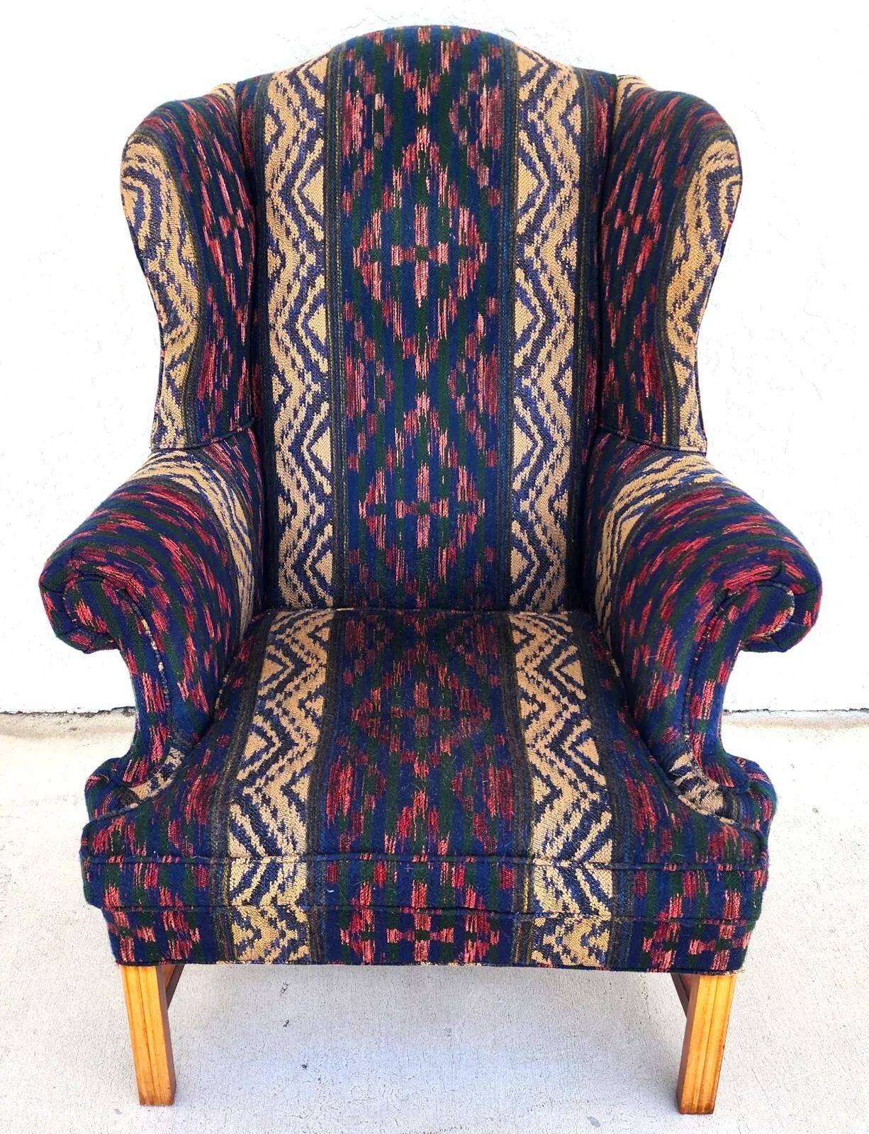 Rustique Chaise Wingback rustique surdimensionnée Bob Timberlake pour Lexington en vente