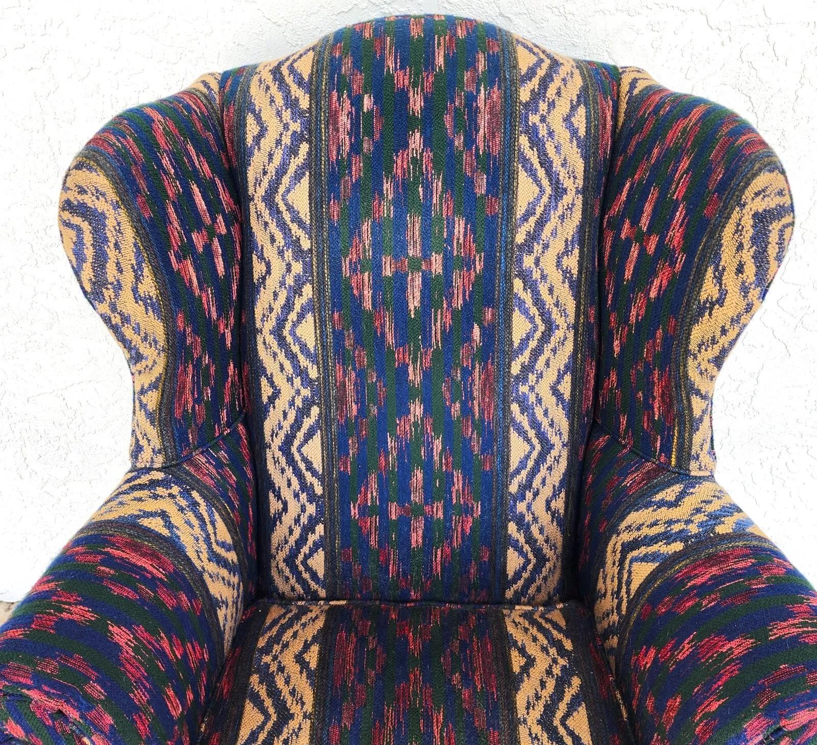 Laine Chaise Wingback rustique surdimensionnée Bob Timberlake pour Lexington en vente