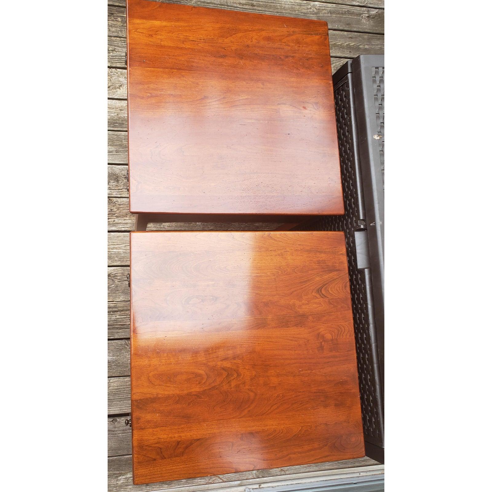 American Classical Bob Timberlake's Lexington Furniture Solid Cherry Side Tables, a Pair