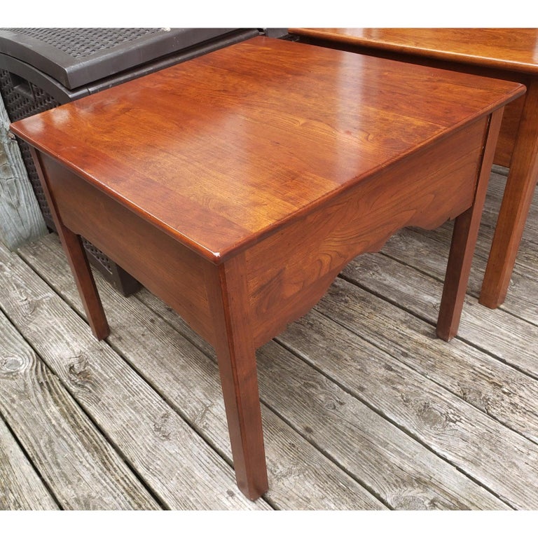 Bob Timberlake's Lexington Furniture Solid Cherry Side Tables, a Pair