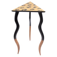 Retro Bob Trotman "Dancing Table" Postmodern Wooden Accent Table
