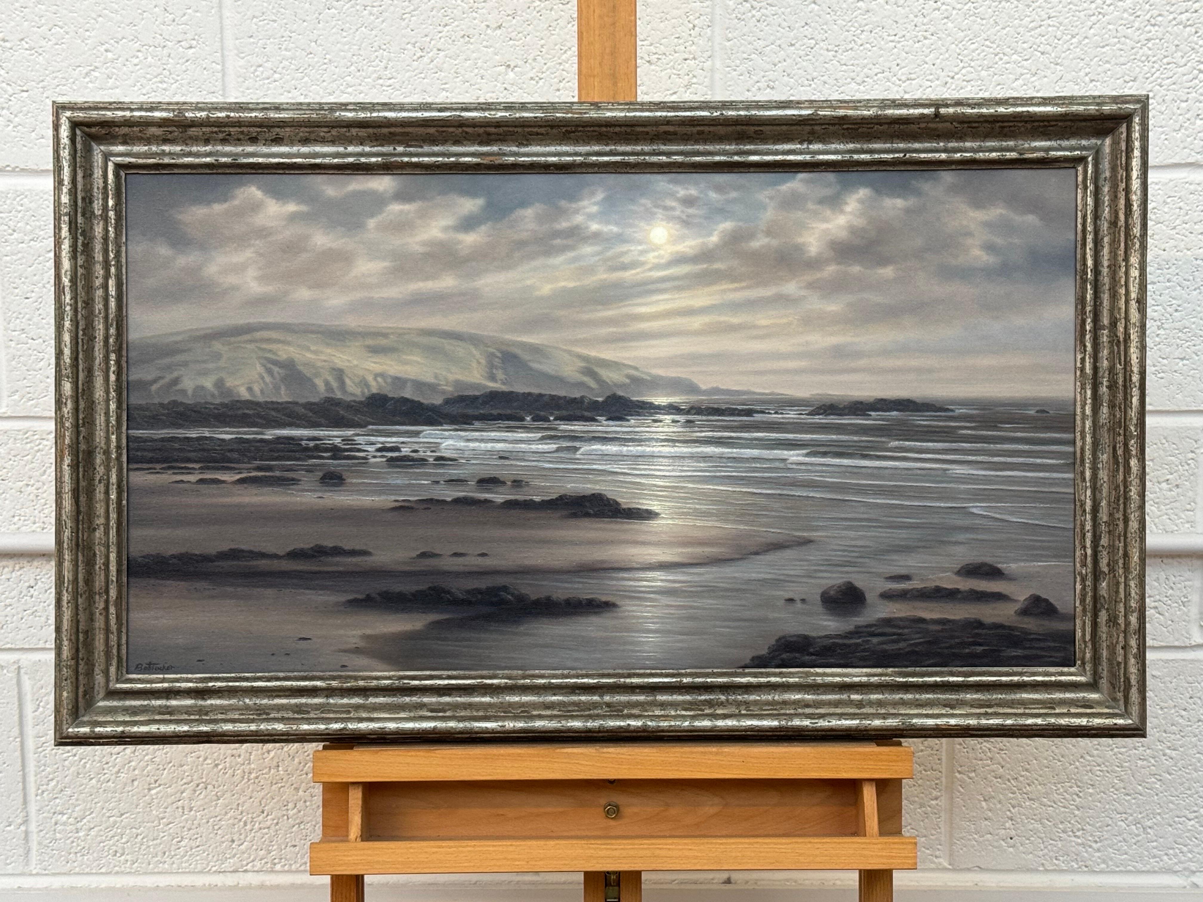 Paesaggio marino della costa del Devon all'alba sulla costa meridionale dell'Inghilterra - Painting Realismo di Bob Tucker