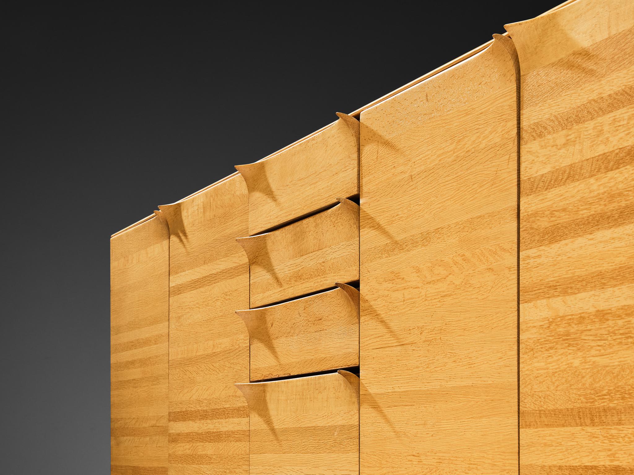 Bob van den Berghe for Van Den Berghe Pauvers 'Iris' Sideboard in Solid Oak For Sale 5