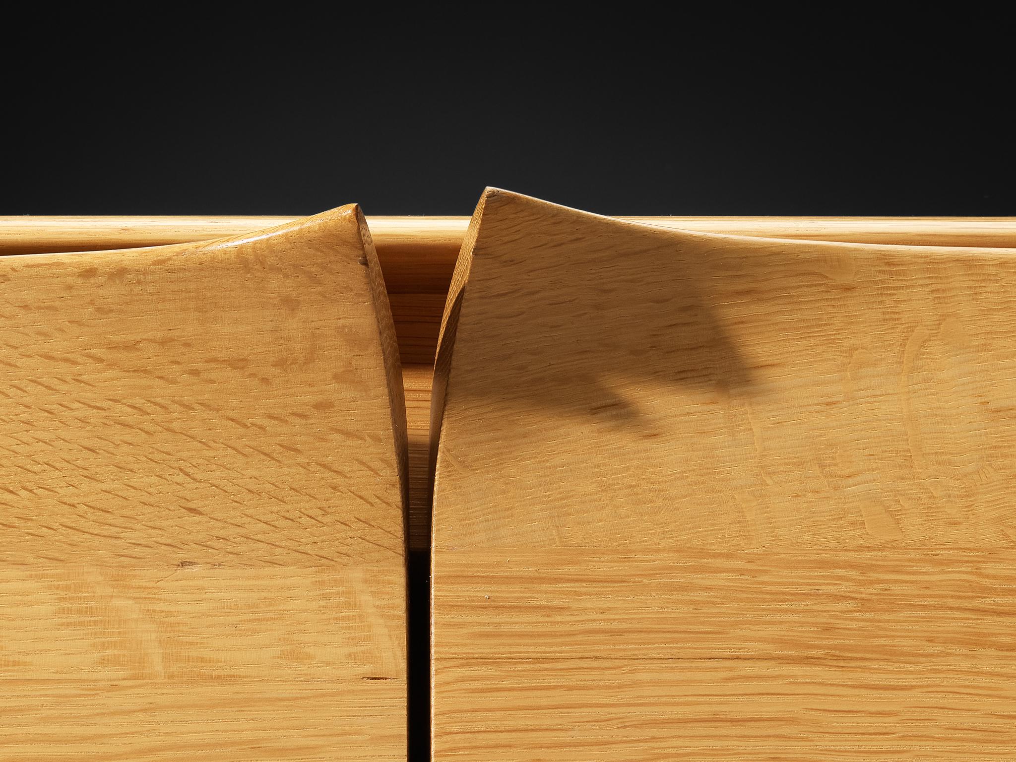 Belgian Bob van den Berghe for Van Den Berghe Pauvers 'Iris' Sideboard in Solid Oak For Sale