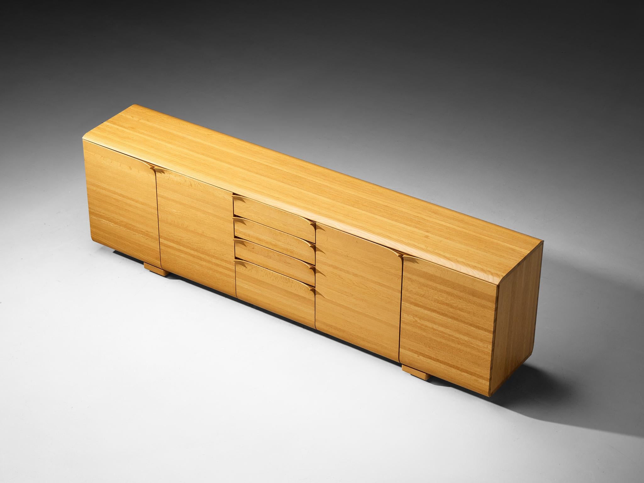 Bob van den Berghe for Van Den Berghe Pauvers 'Iris' Sideboard in Solid Oak For Sale 3