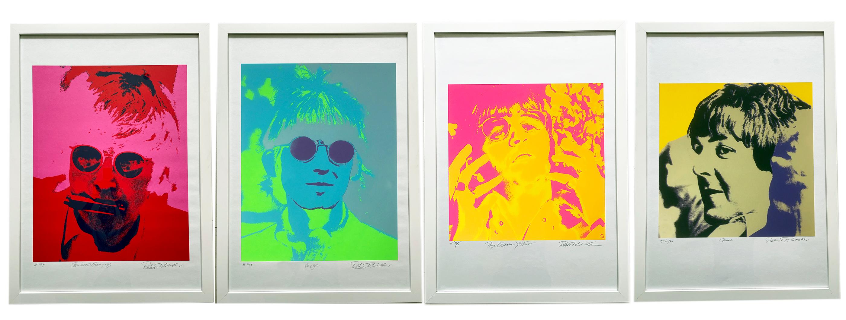 Set di 4 serigrafie dei Beatles di Robert Whitaker. Edizione limitata di AP