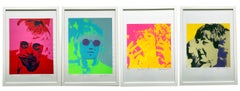 Set of 4 Screen Prints of the Beatles by Robert Whitaker. Limited edition AP's