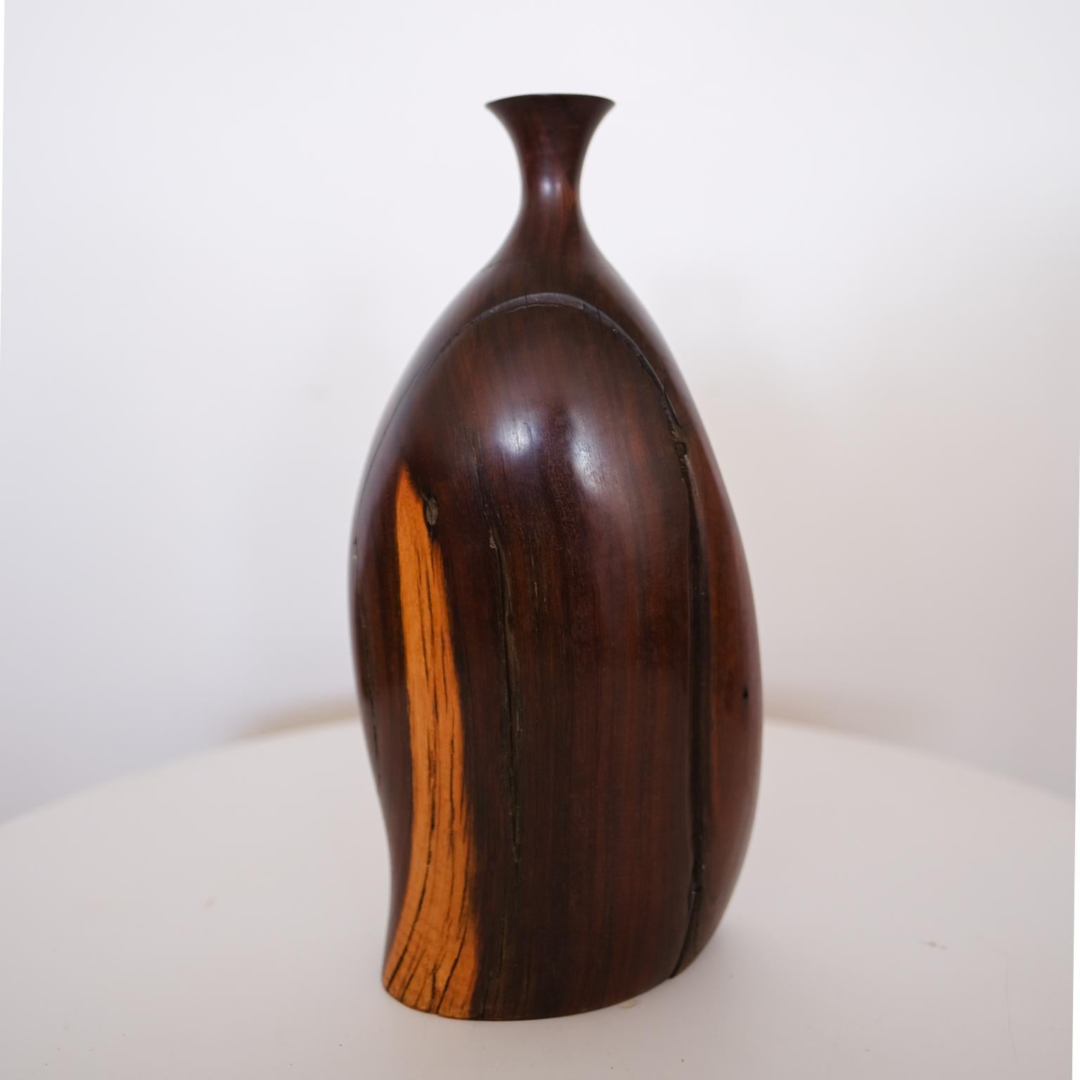Bob Womack Sculptural Wood Vase For Sale 2