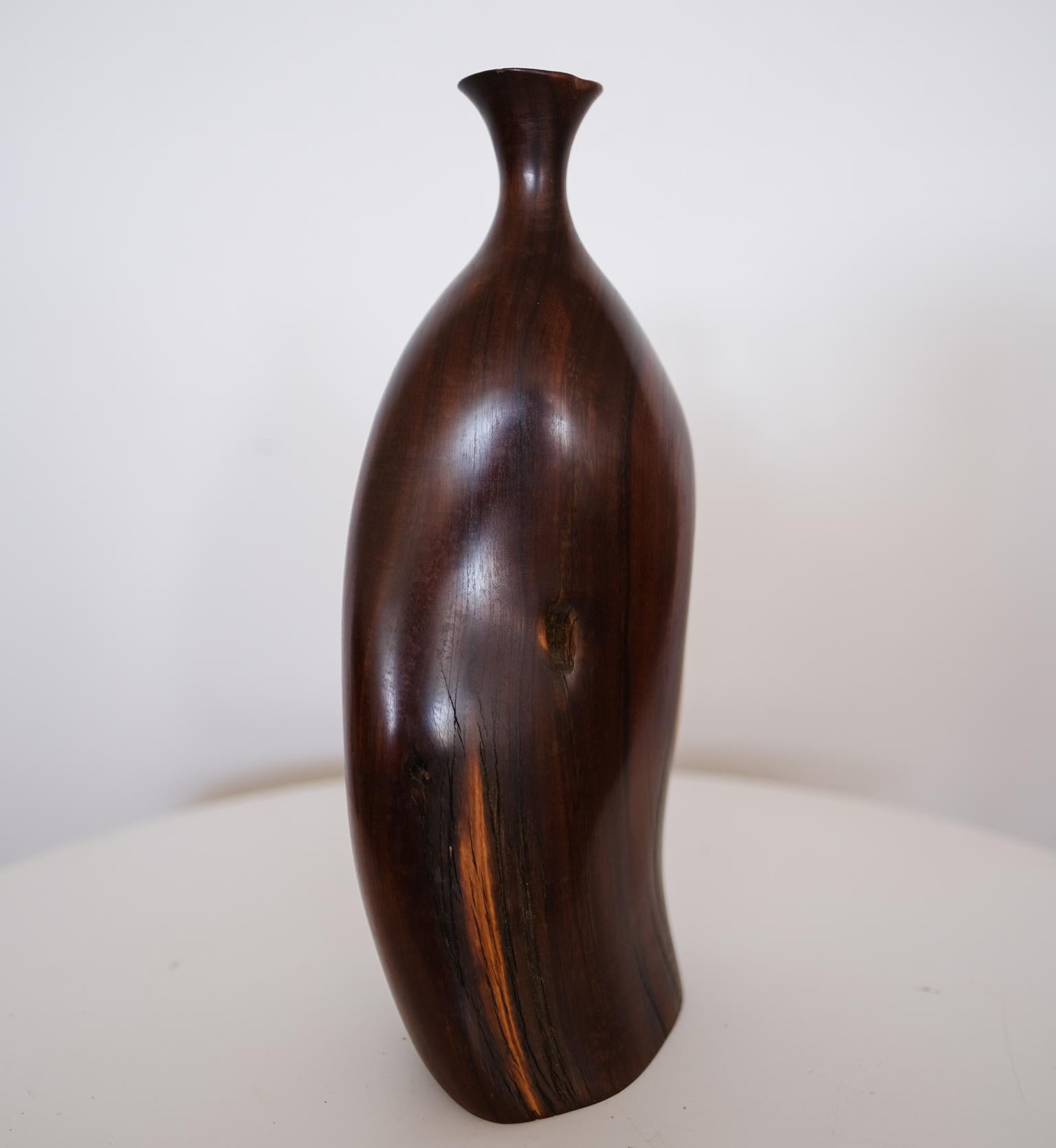 Bob Womack Sculptural Wood Vase For Sale 3