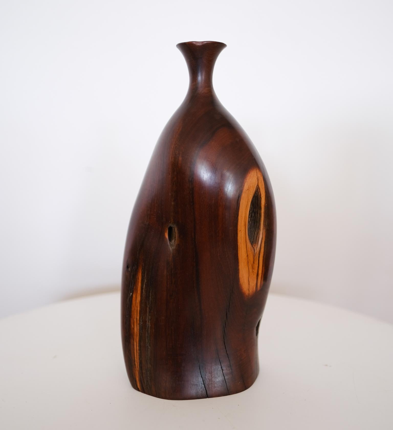 Bob Womack Sculptural Wood Vase For Sale 4