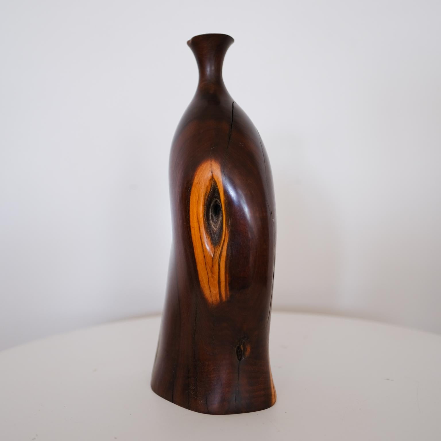 Bob Womack Sculptural Wood Vase In Good Condition For Sale In San Diego, CA