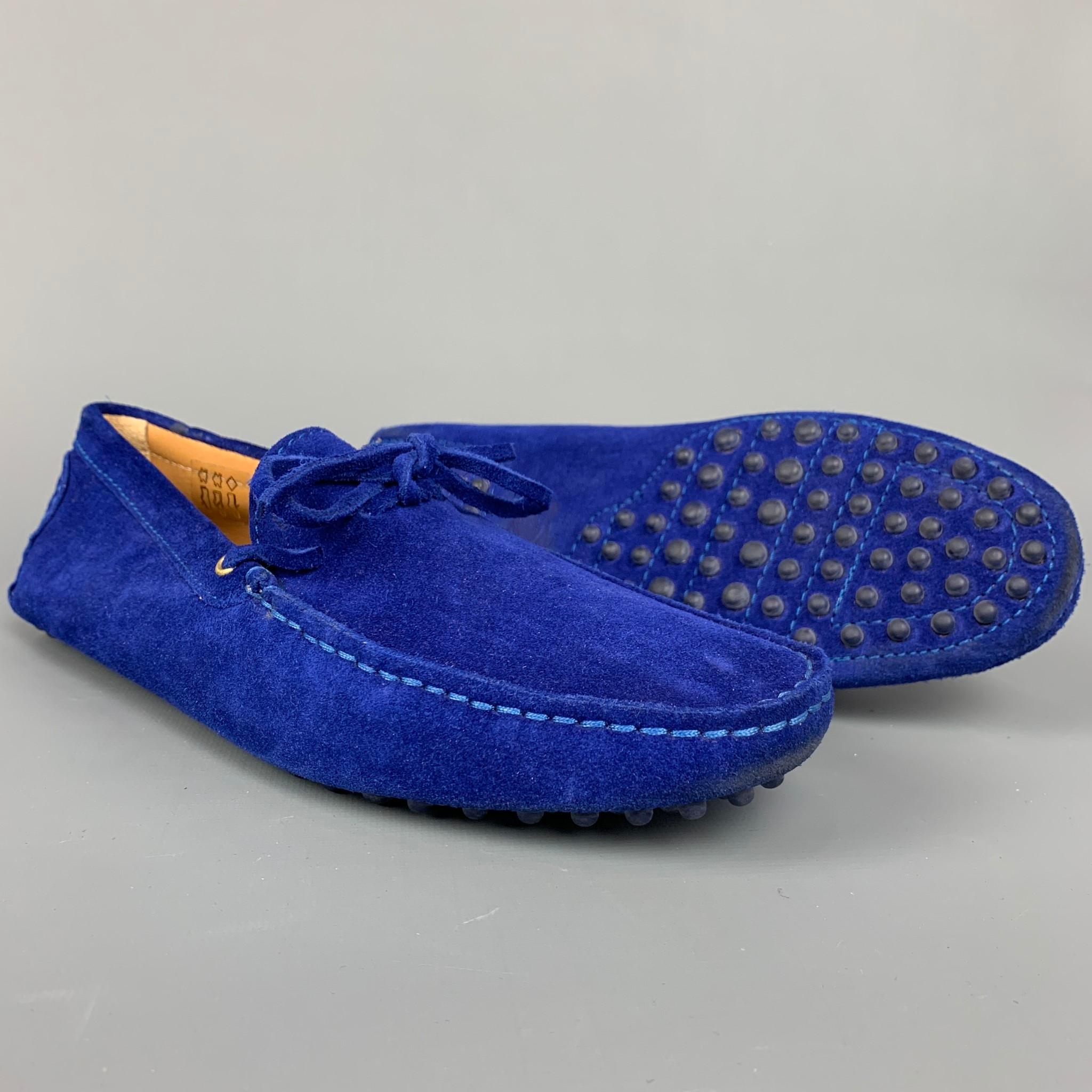 BOBBIES Größe 7 Königsblau Wildleder Drivers Loafers (Blau)