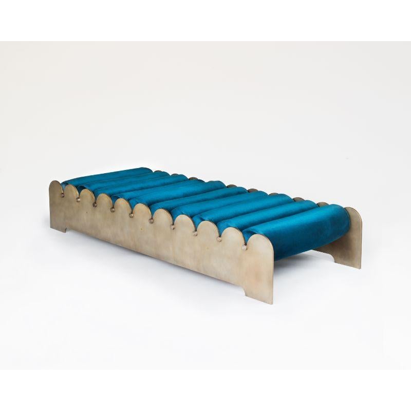 Bobbin Bench by Laun ( Handmade in Los Angeles )
Bobbin Collection
Dimensions: H.38 D.85 W.213 cm
Materials: Annodized or Powdercoated Aluminum, Indoor/Outdoor Fabric

Also Available: Mini Bobbin, Bobbin Chair, Custom sizing and finishes upon