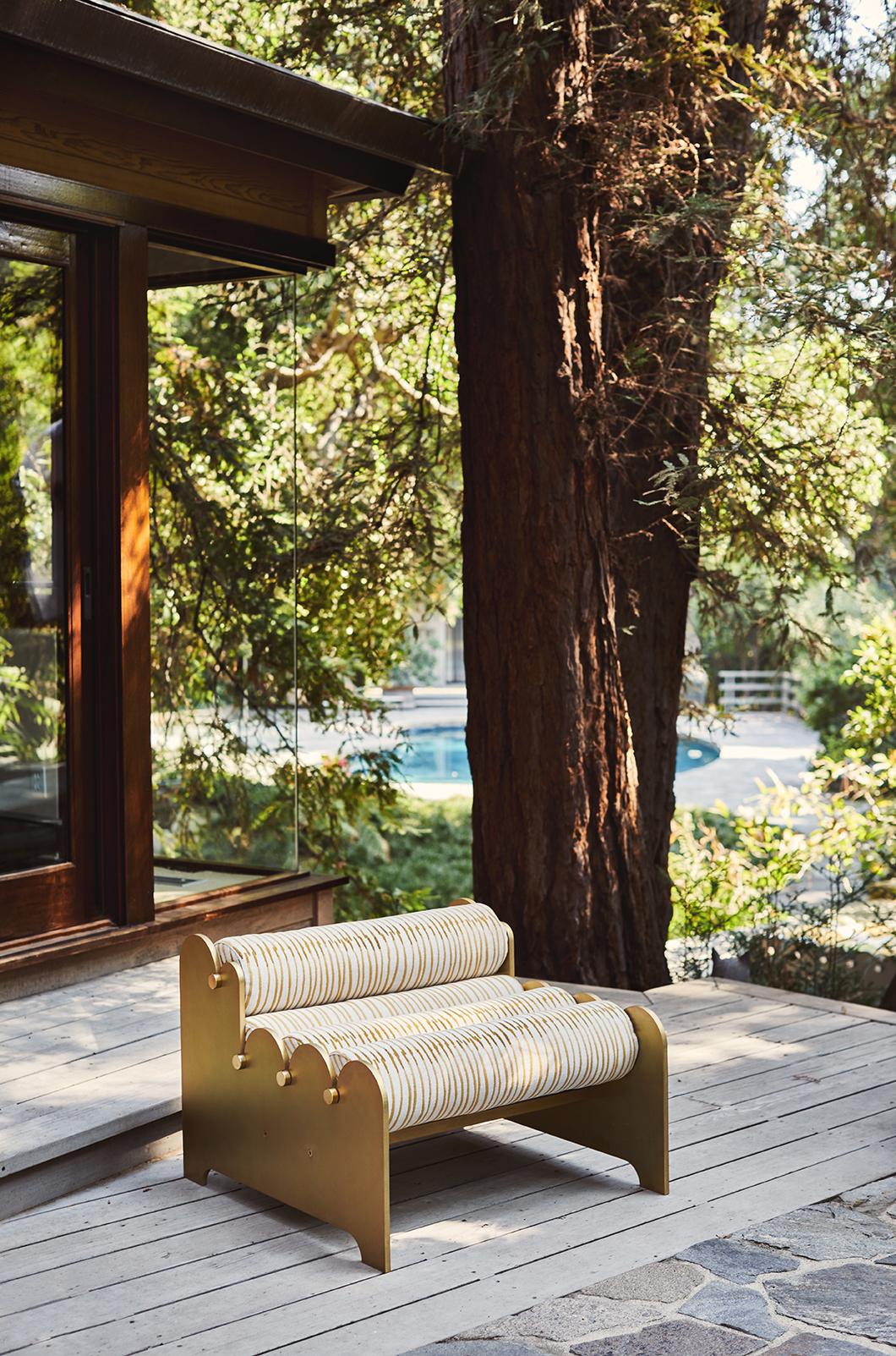 Bobbin Chair, Contemporary Indoor/Outdoor Stuhl aus eloxiertem Aluminium von Laun (21. Jahrhundert und zeitgenössisch) im Angebot
